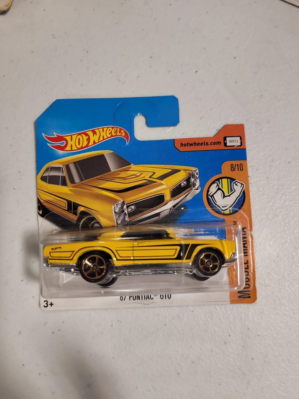 Hot Wheels Yellow '67 Pontiac GTO Die-Cast Toy Car
